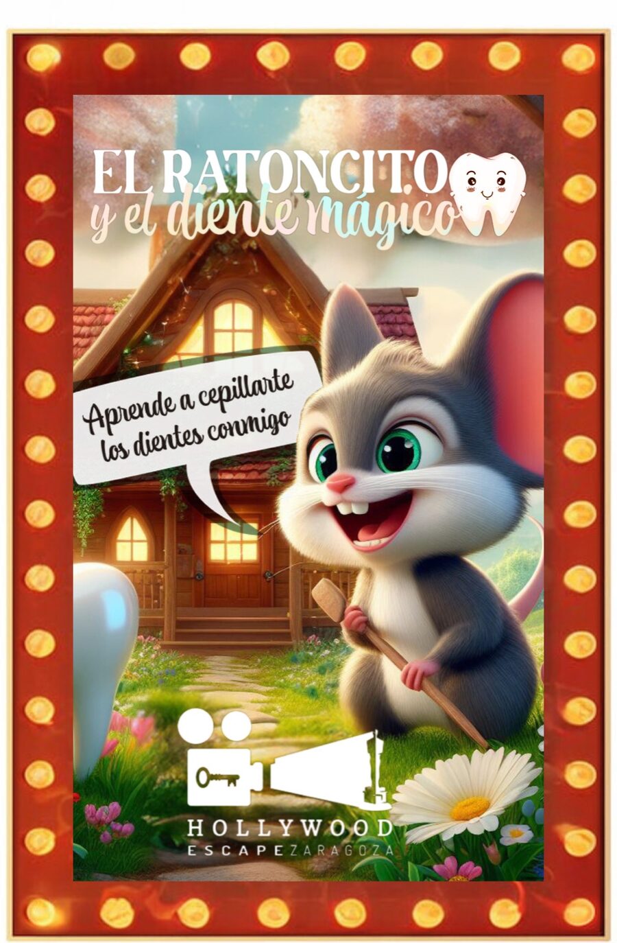 Cartel del juego El Ratoncito y el diente mágico